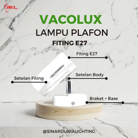 LAMPU TRACK FITTING E27 VACOLUX - Image 2